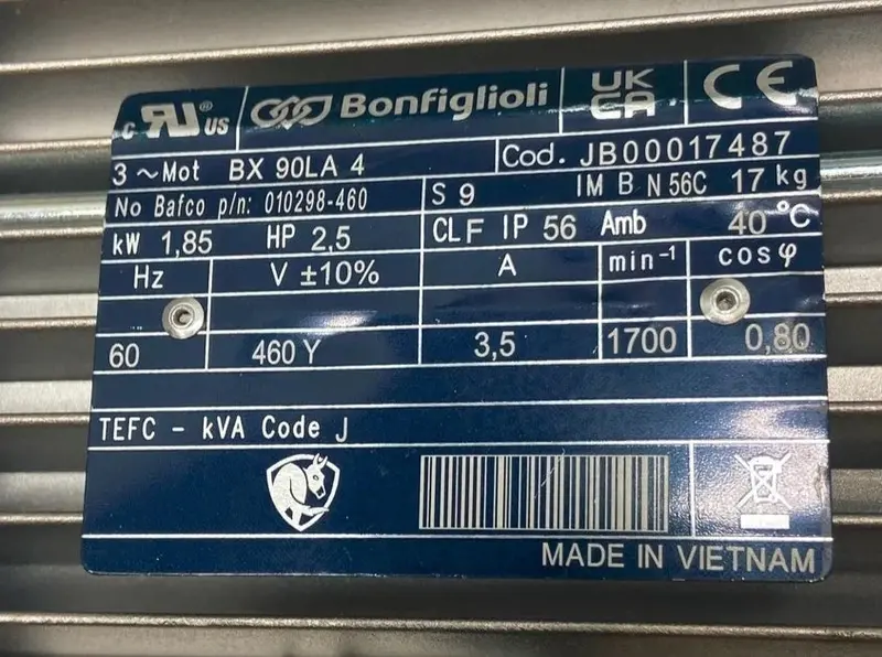 010764-460-20-03 Bonfiglioli Electric Motor 230-460V 2