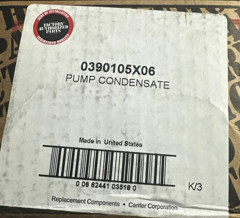 0390105X06 Carrier Condensate Pump 1