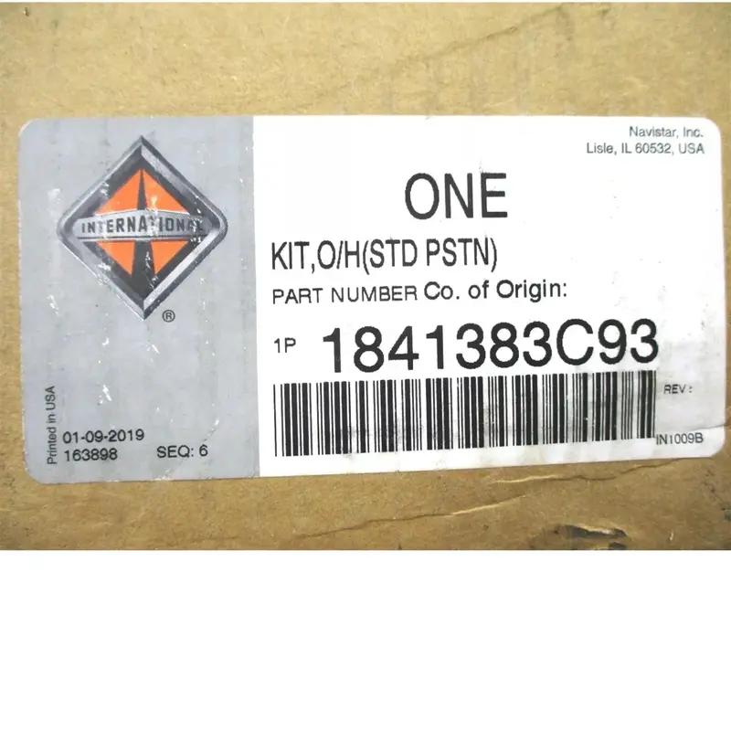 1841383C93 Genuine International Engine Overhaul Piston Works Kit 2