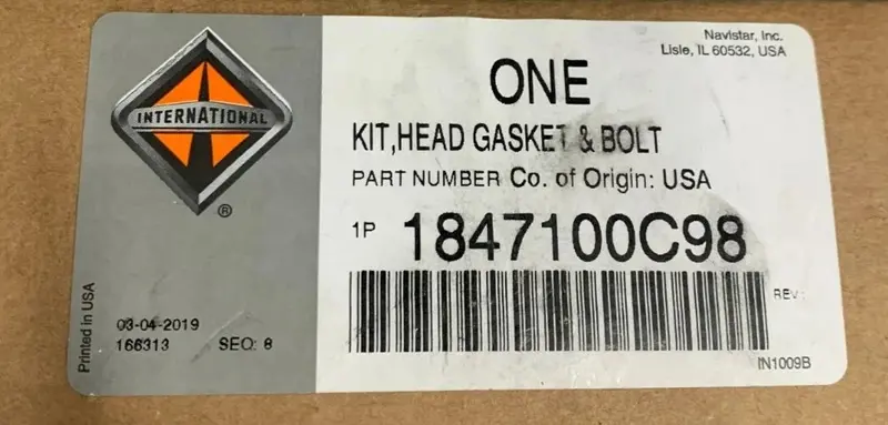 1847100C96 Genuine International Head Gasket Kit 2