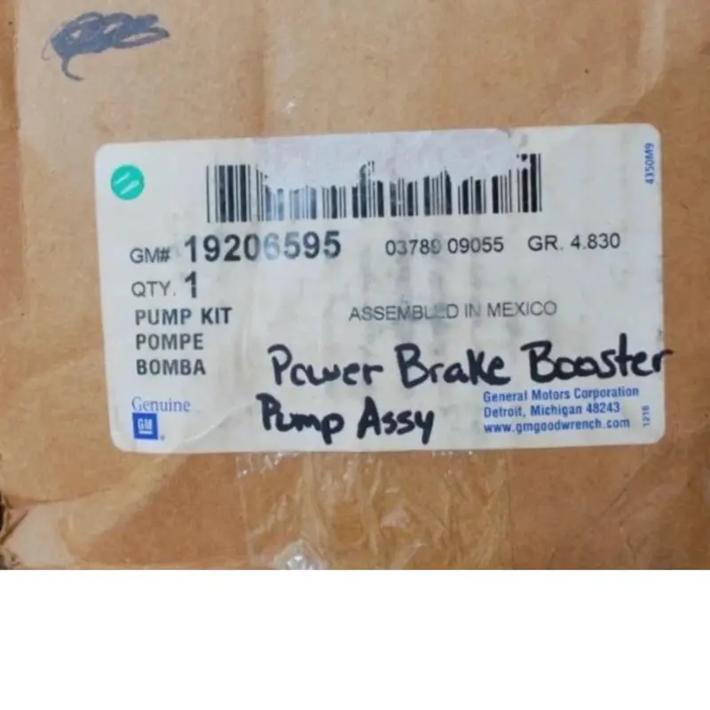 19206595 Genuine Gm Power Brake Booster Pump Assembly 2