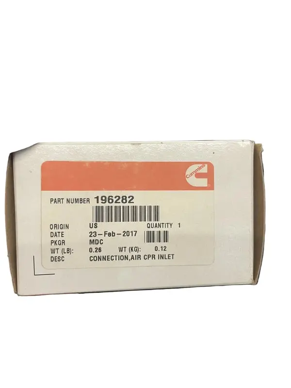 196282 Genuine Cummins Air Compressor Inlet Connection 1