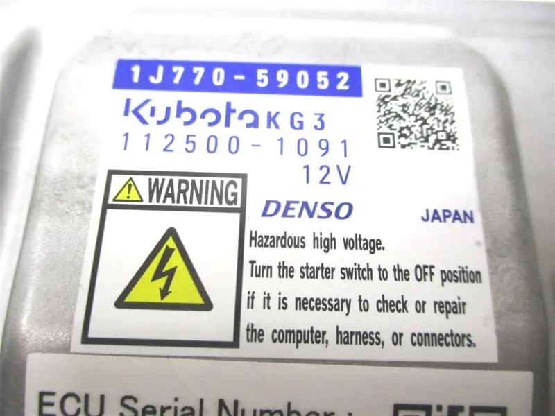 1H019-59092 Genuine Kubota Ecu Sub Assembly 12V 2