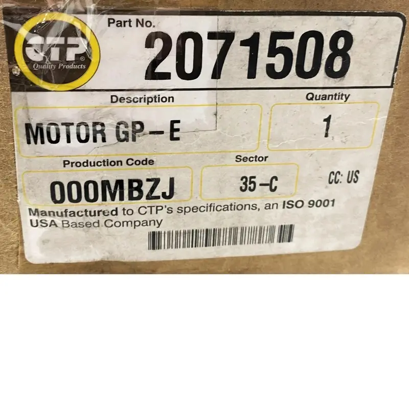 2071508 Genuine Ctp Starter Motor 12V 2