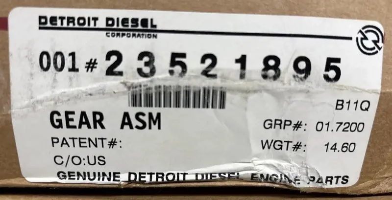 23521895 Genuine Detroit Diesel Camshaft Drive Gear Assembly 1