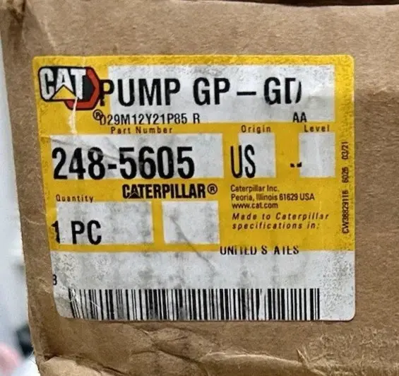 248-5605 Genuine Cat Hydraulic Gear Pump 2