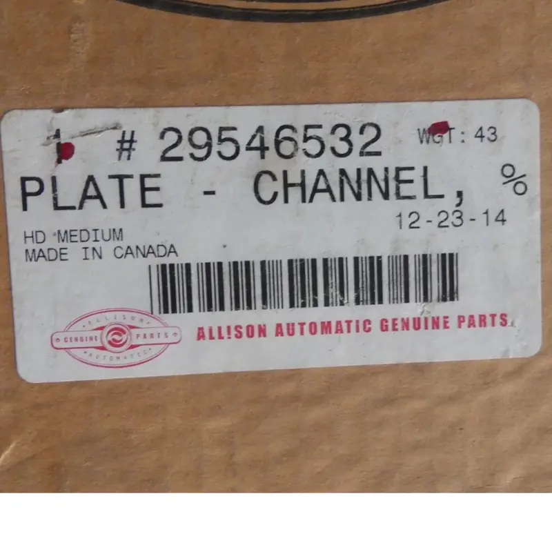 29546532 Genuine Allison Channel Plate 2