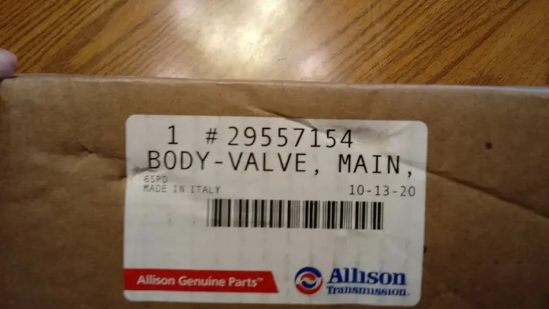 29557154 Genuine Allison Main Body Valve 2