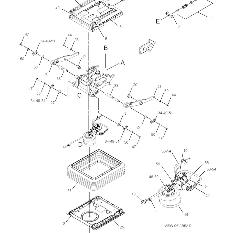 316-8368 Genuine Cat Suspension Assembly-Seat 2