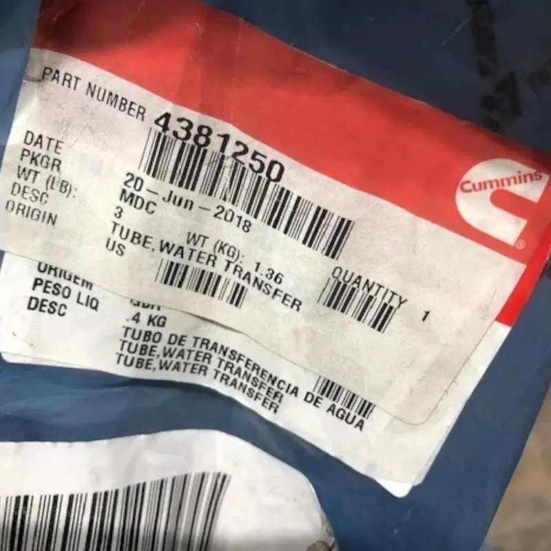 3635175 Genuine Cummins Water Transfer Tube 2