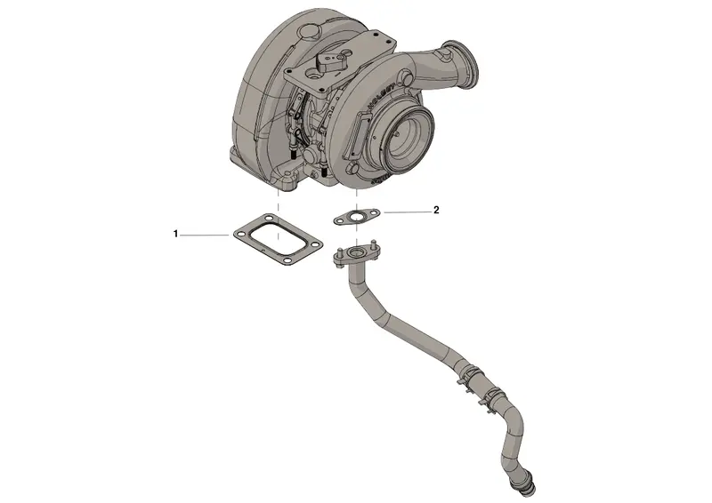 3802654 Genuine Cummins H1 Turbocharger 1