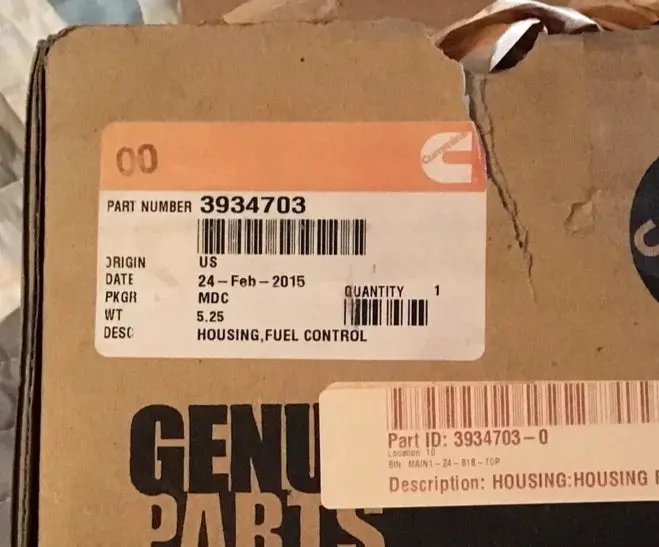 3929939 Genuine Cummins Fuel Control Housing 2