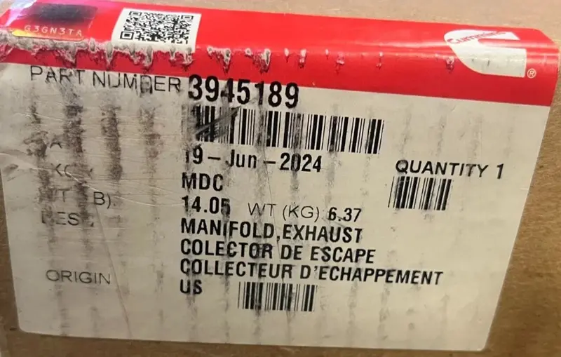 3945188 Genuine Cummins Exhaust Manifold 1