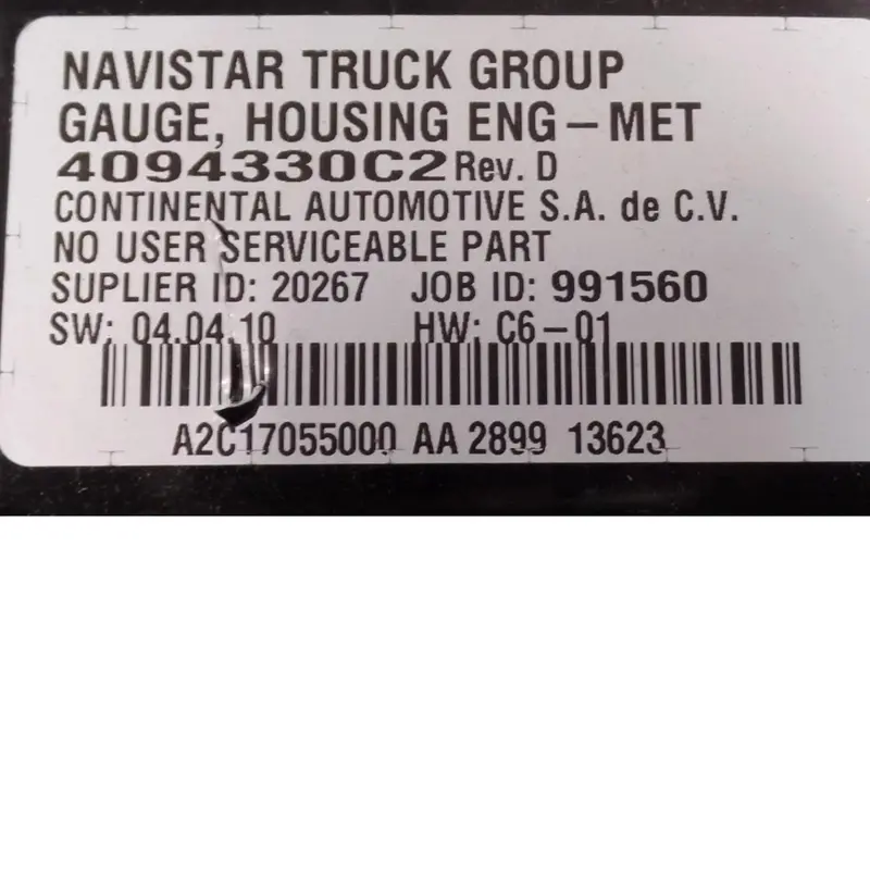4094330C1 Genuine International Cluster Housing Instrument 2