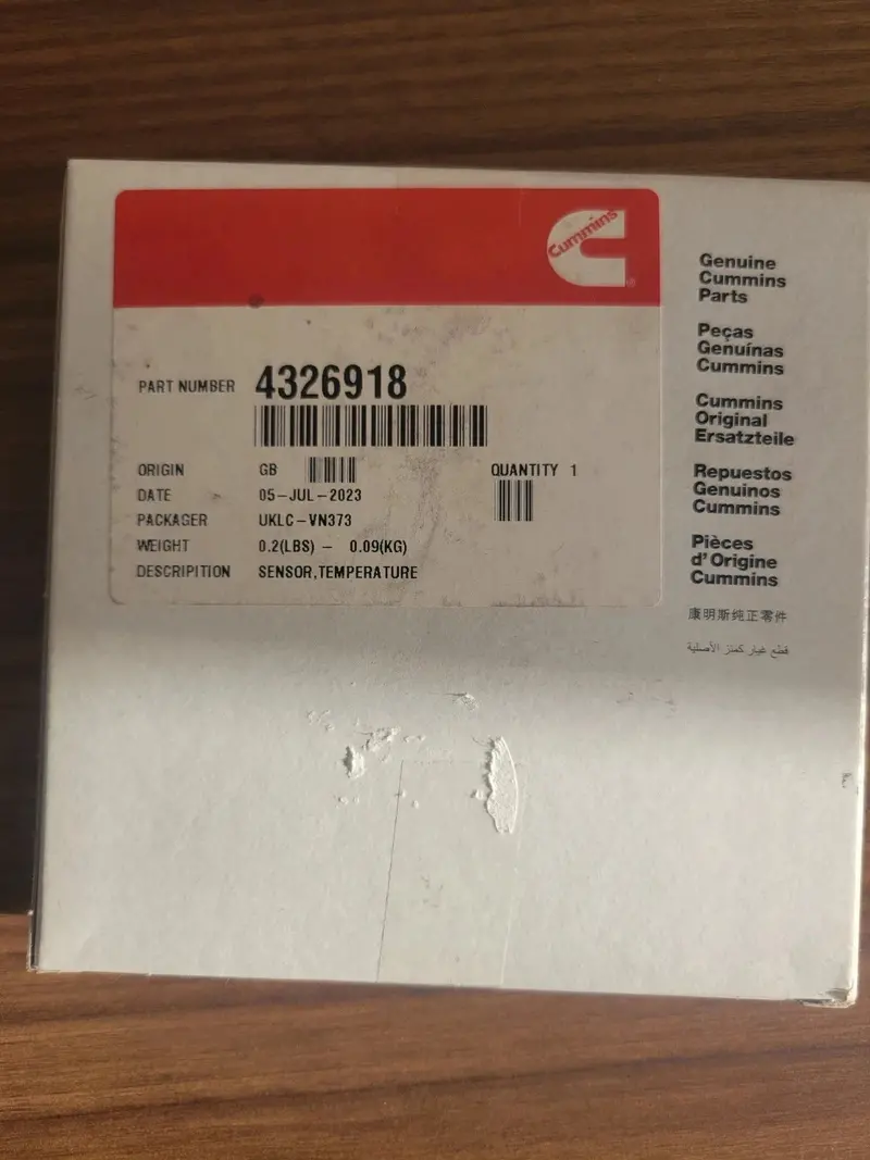 4326918 Genuine Cummins Egt Temperature Sensor 2