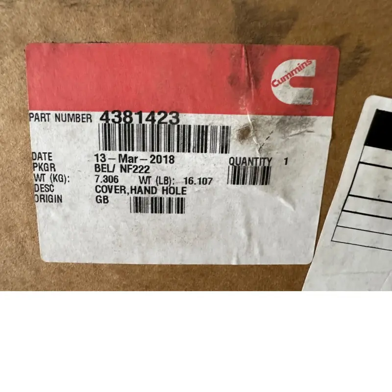 4924791 Genuine Cummins Hand Hole Cover 2