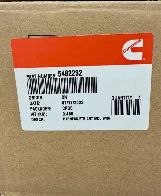 5482232 Genuine Cummins Etr Control Module Wiring Harness 2