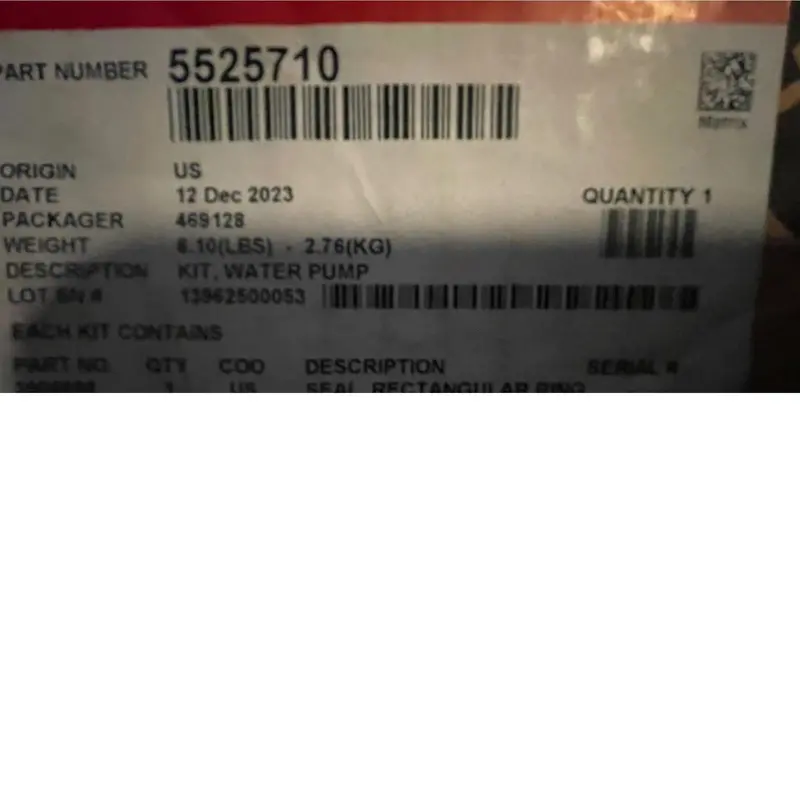 5525710 Genuine Cummins Water Pump Kit 2