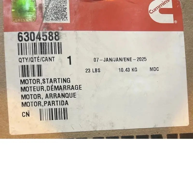 6304588 Genuine Cummins Starting Motor 12V 2