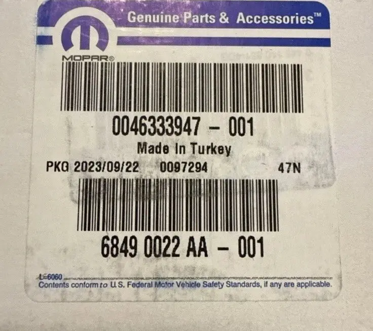 68490022Aa Genuine Mopar Fuel Injector 1