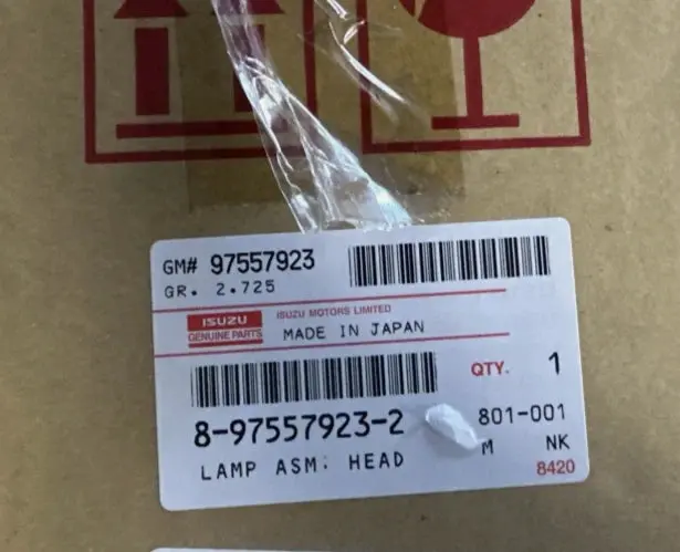 8975579232 Genuine Isuzu Head Lamp Asm 1
