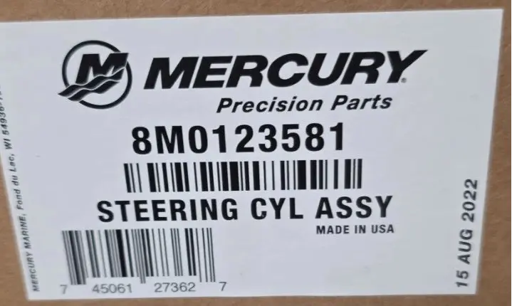 8M0123581 Mercury Power Steering Cylinder Actuator Assembly 1