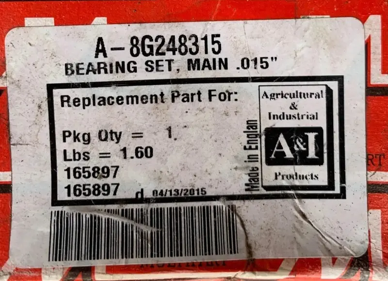 A-8G248315 Genuine John Deere Bearing 1