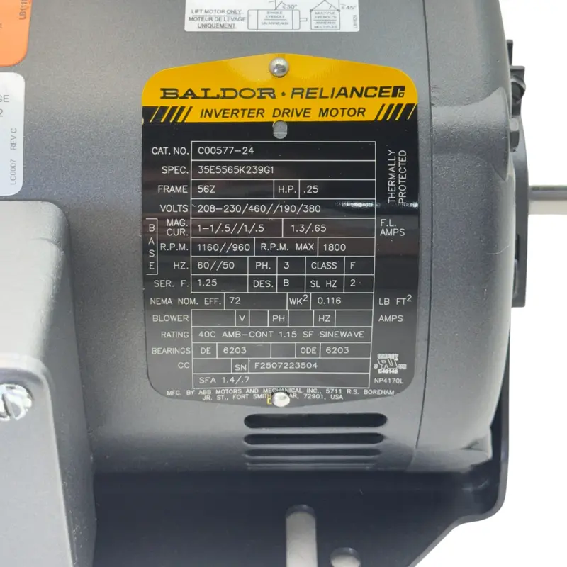 C00577-24 Baldor Inverter Drive Motor 208-230/460V 2