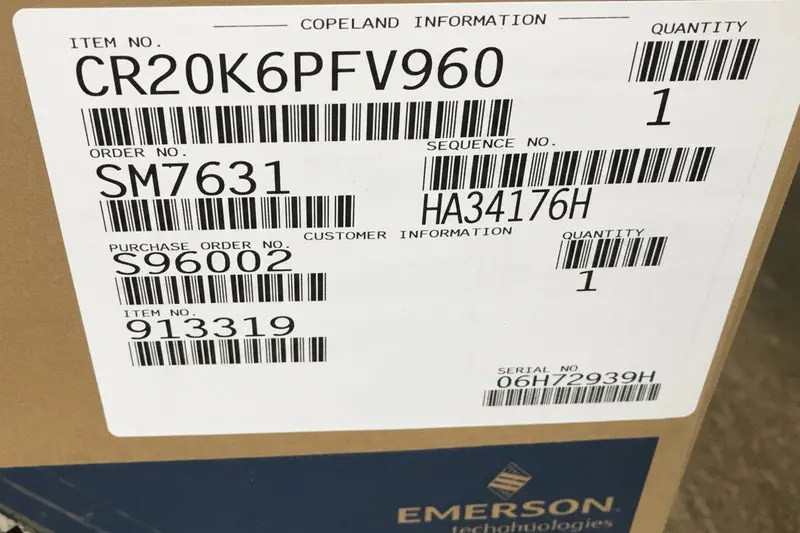 Cr20k6-Pfv-960 Genuine Copeland Scroll Compressor 1