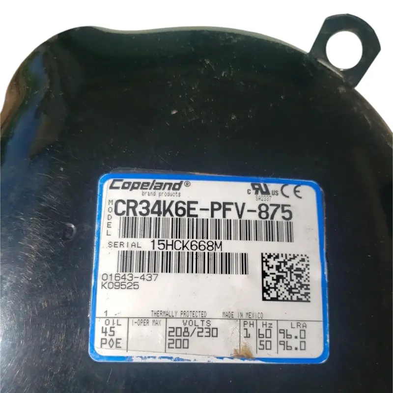 Cr34k6e-Pfv-875 Copeland Genuine Hermetic Compressor 2
