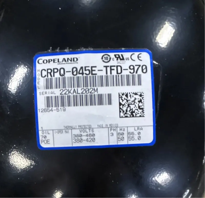 Crpq-045E-Tfd-970 Genuine Copeland Scroll Compressor 2