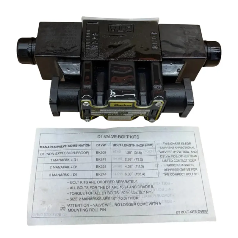 D1vw001cnyc Genuine Parker Valve Hydraulic Directional Control 120/60 - 110/50V 1