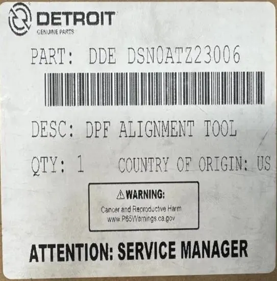 Dde W470589026200 Genuine Detroit Diesel Dpf Diesel Particulate Filter Alignment Tool 2