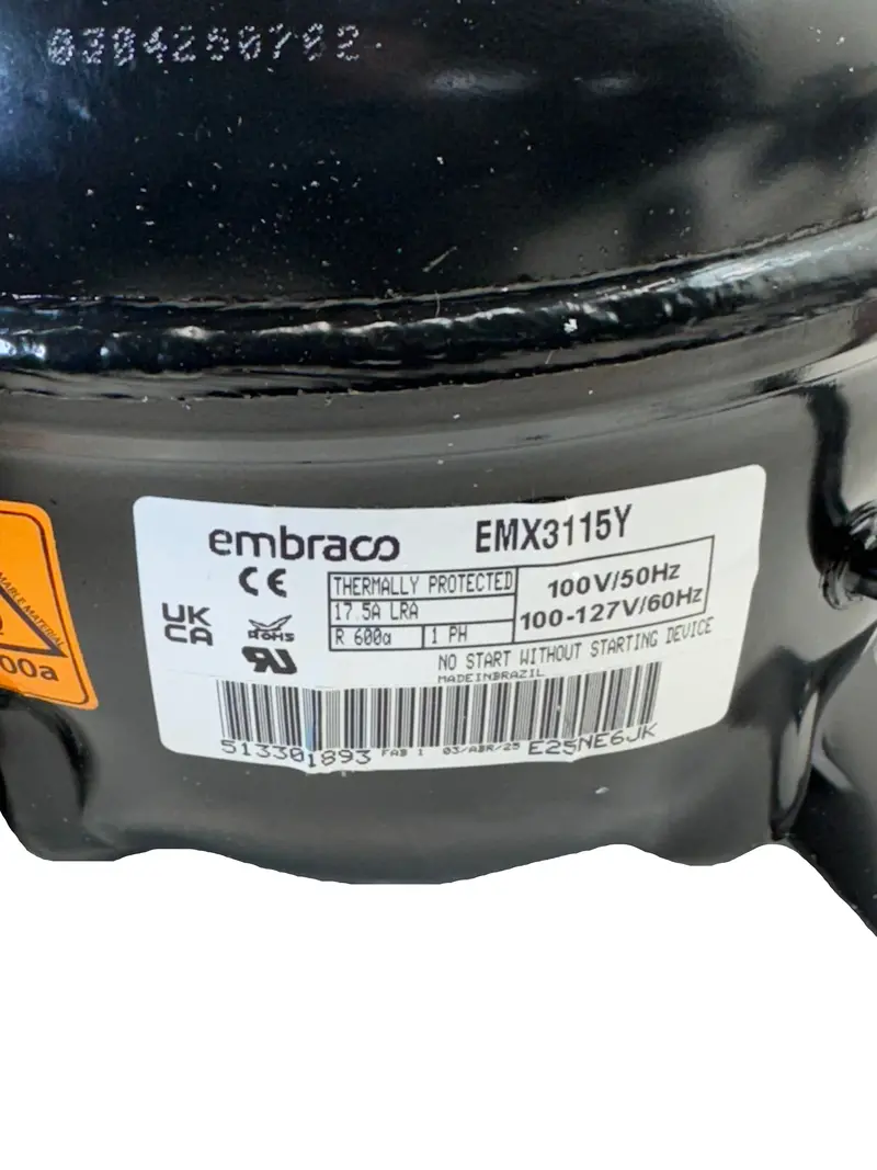 Emx3115y Embraco Hermetic Refrigerator Compressor Assembly 100V 2