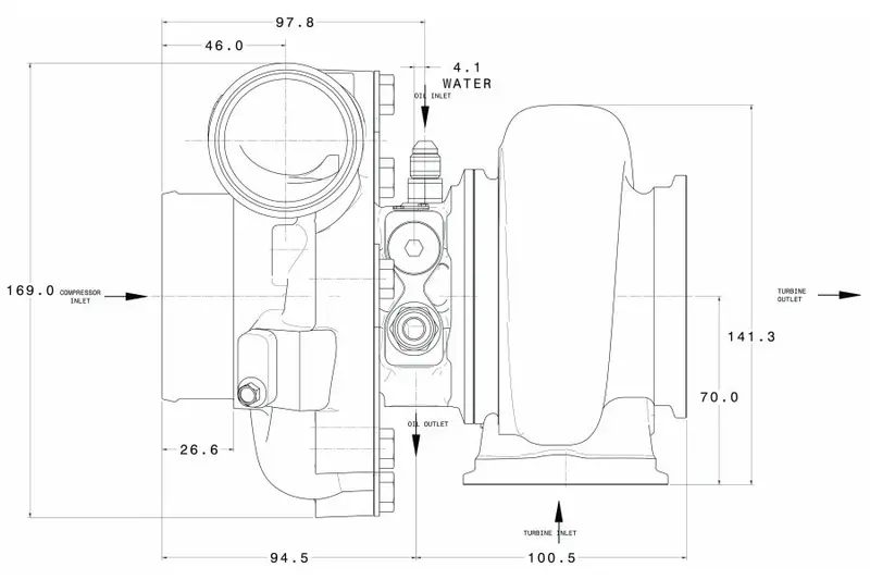 Garrett G Series G25-550 Reverse Turbo 4