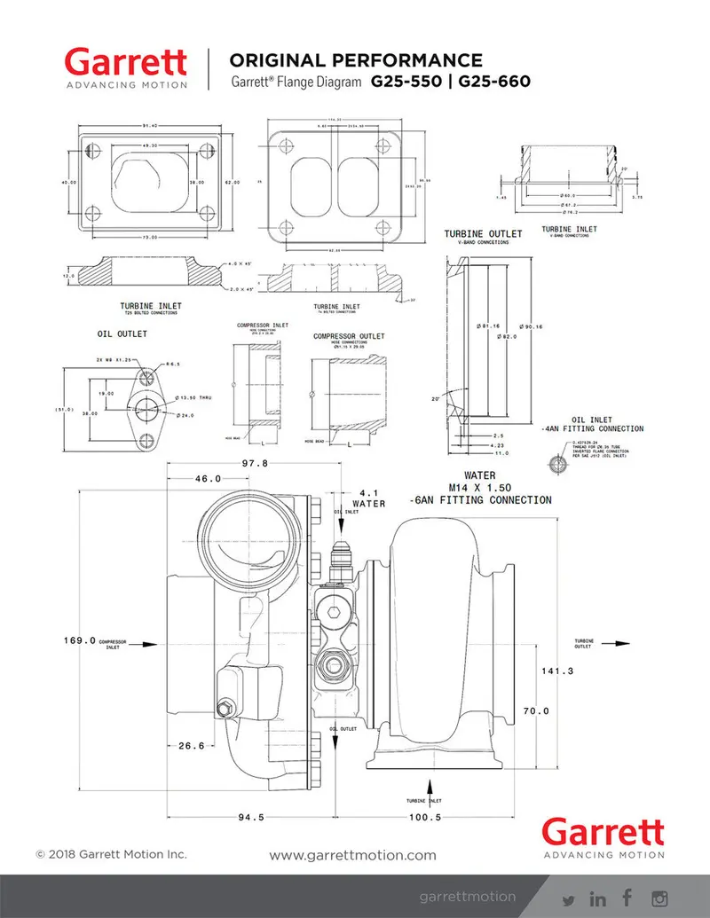 Garrett G Series G25-660 Reverse Turbo 4