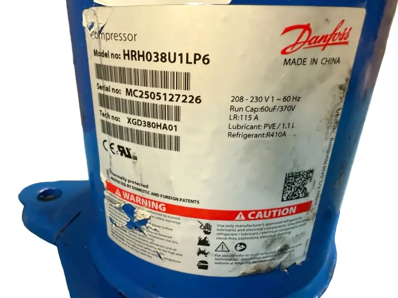 Hrh038u1lp6 Genuine Danfoss Air Conditioner Scroll Compressor 208-230V 2