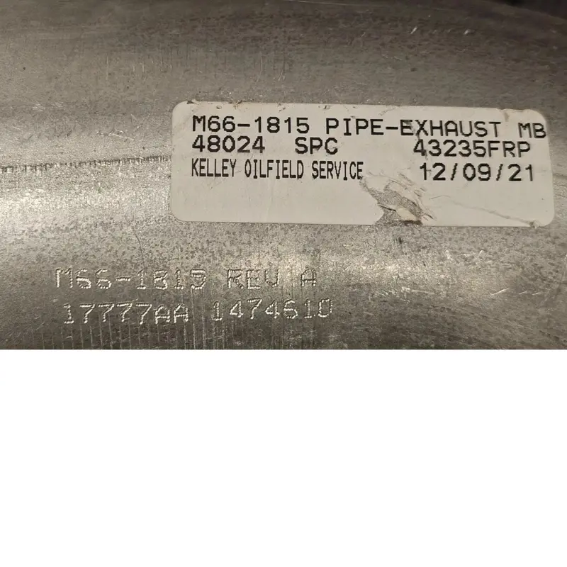 M66-1815 Genuine Paccar Exhaust Pipe Stainless Steel 2
