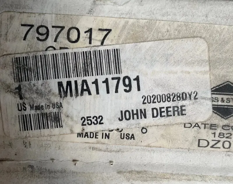 Mia11791 Genuine John Deere Crankshaft Assembly 1