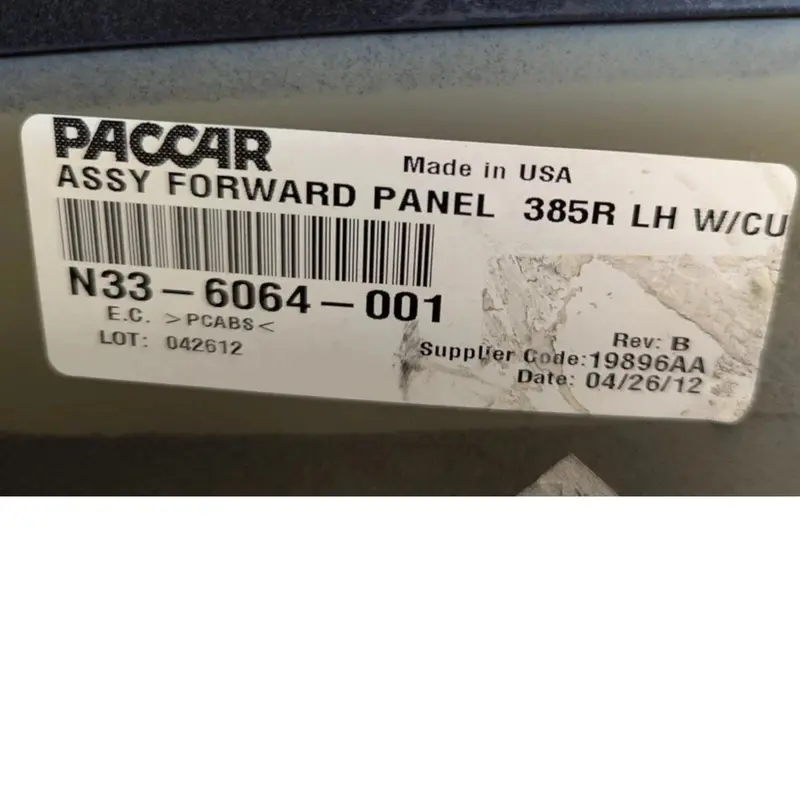 N33-6064-001 Genuine Paccar Left Side Fairing Tank 2
