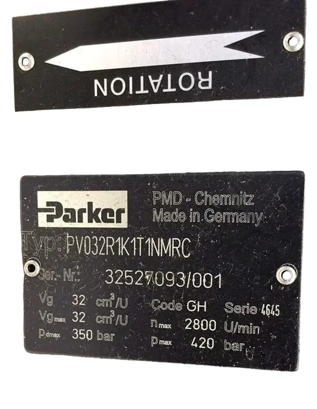 Pv032r1k1t1nmrc Genuine Parker Pressure Hydraulic Pump 2