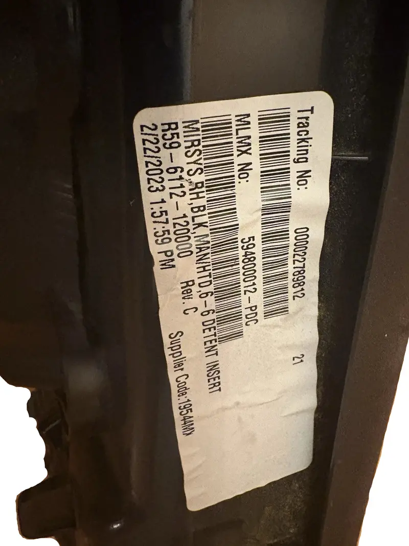 R59-6112-120000 Genuine Peterbilt Aero Mirror Right Door 2