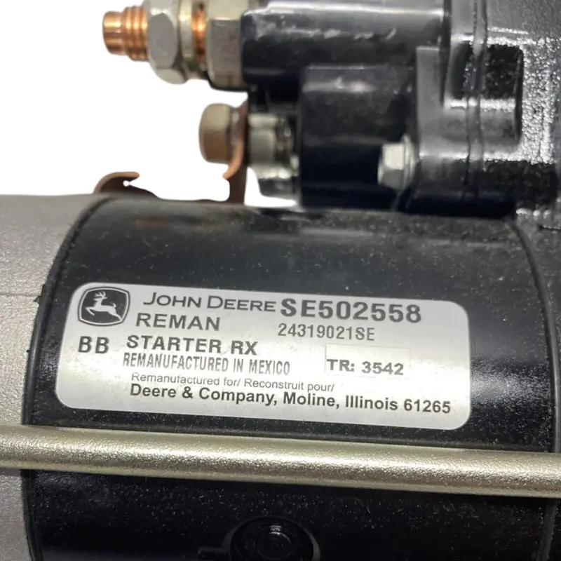 Re549229 Genuine John Deere Starter Motor 12V 2