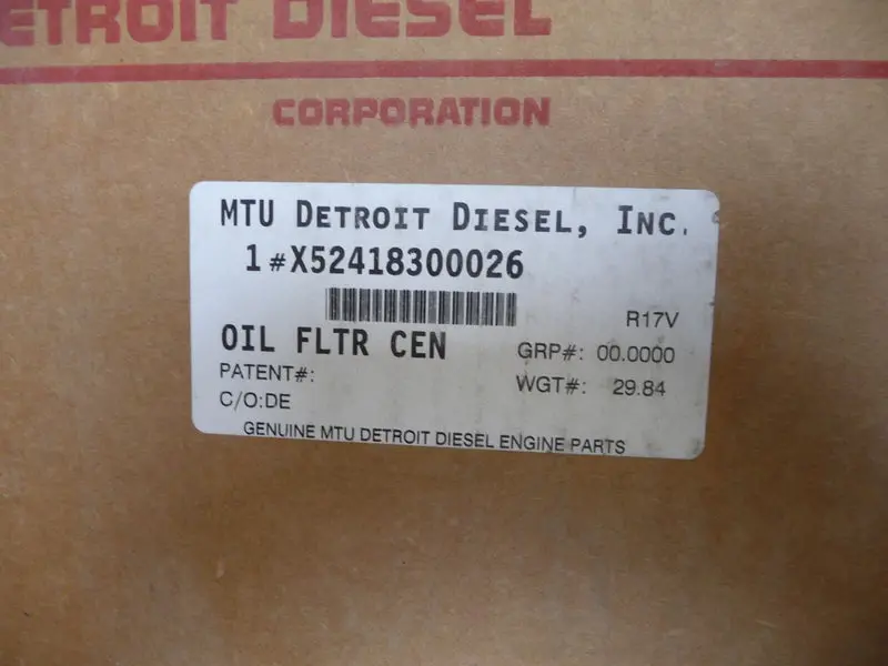 X52418300026 Mtu Centrifugal Oil Filter 2