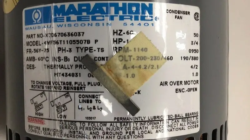 X70670636037 Genuine Marathon Electric Motor 200-230/460V 2