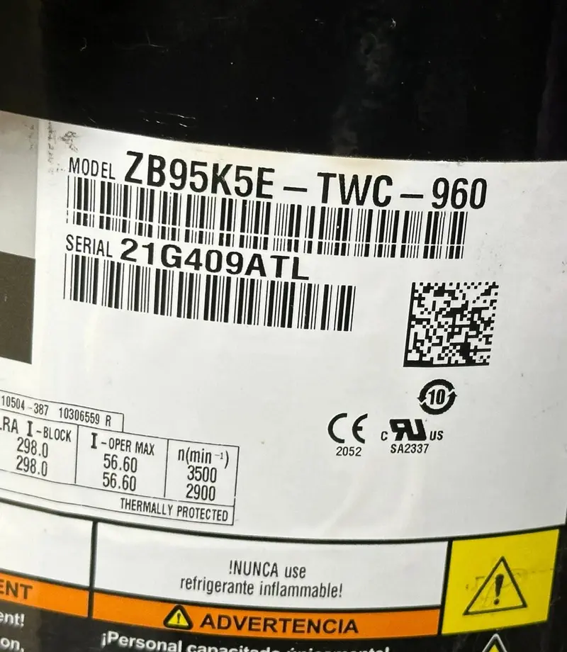 Zb95k5e-Twc-960 Genuine Copeland Scroll Compressor 2