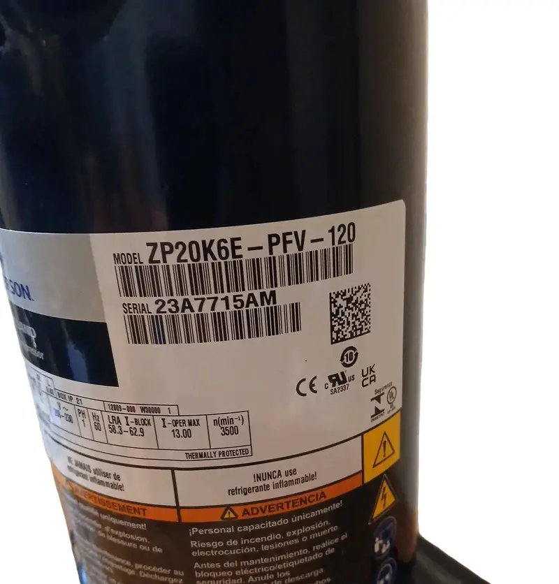 Zp20k6e-Pfv-120 Genuine Copeland Scroll Compressor 2