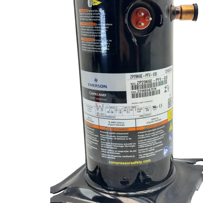 Zp29k6e-Pfv-830 Copeland Scroll Compressor 208-230V 2