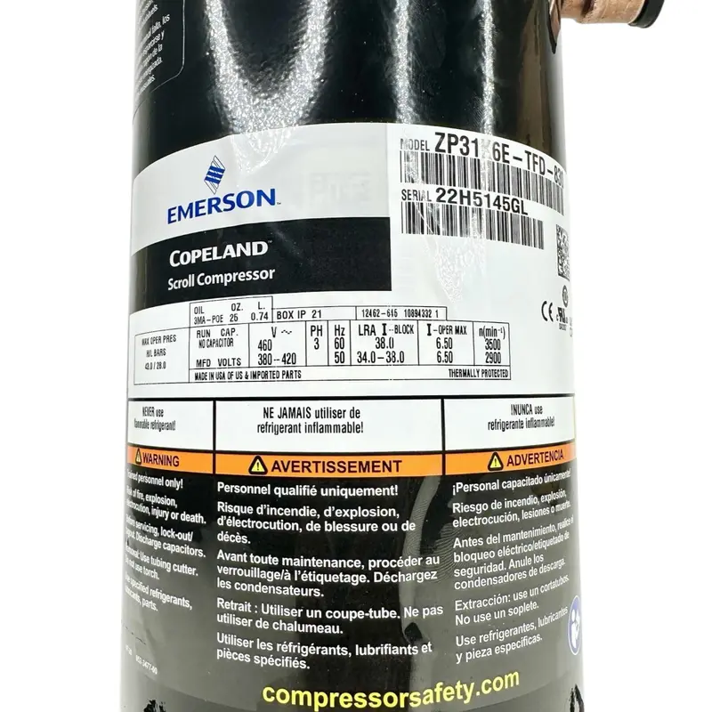 Zp31k6etfd830 Genuine Copeland Scroll Compressor 2