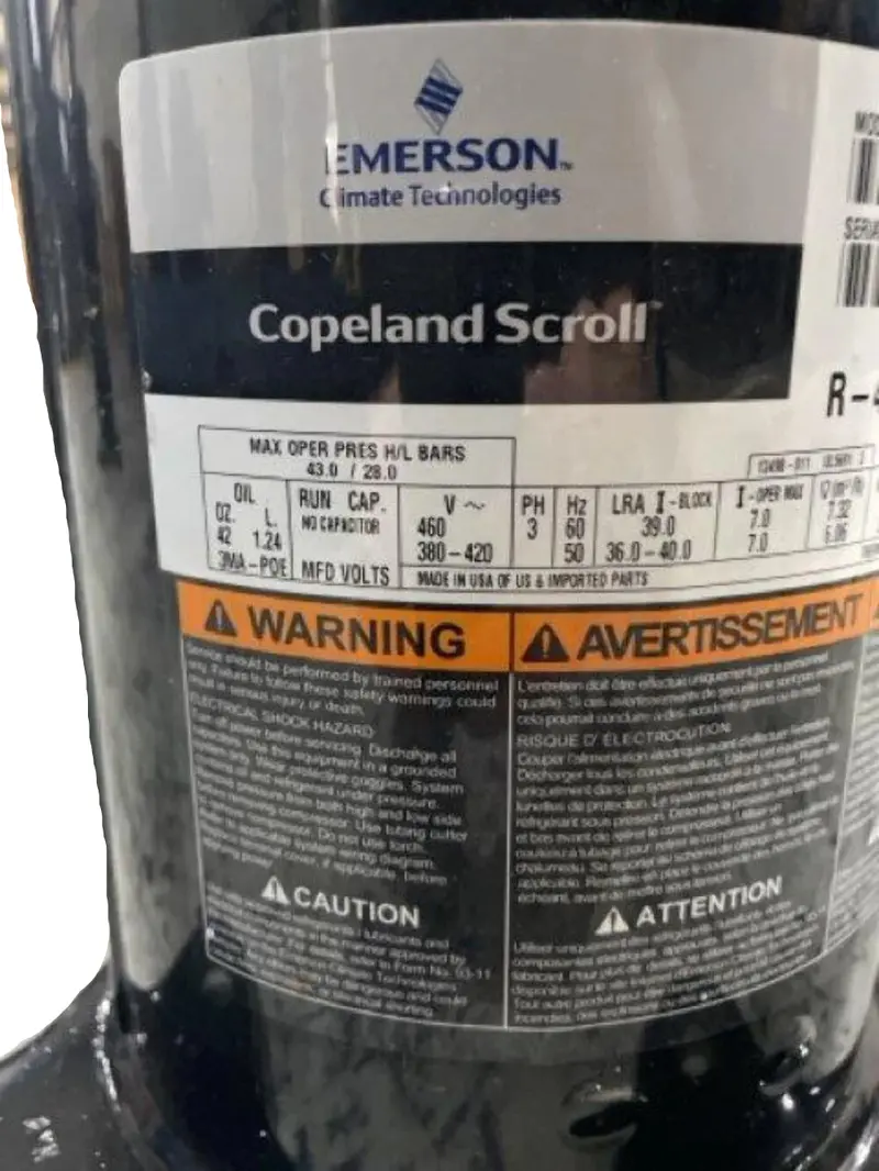 Zp36k3e-Tfd-230 Genuine Copeland Scroll Compressor 2